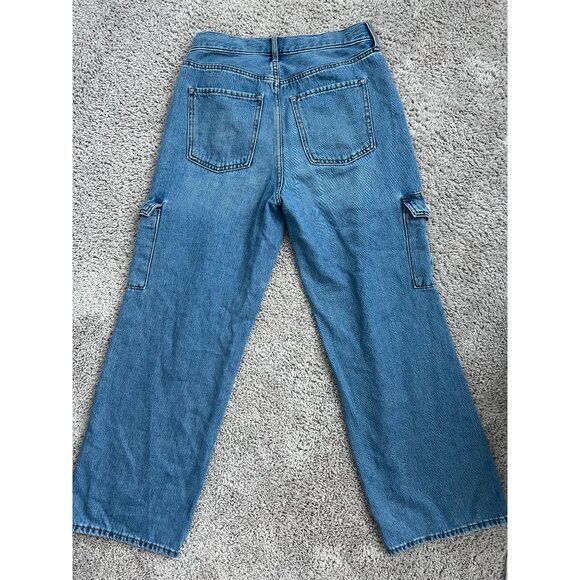 ⭐️ Old Navy Women’s Sky-Hi Wide Leg Jeans – Size 8 – Cargo Style ⭐️ - Picture 4 of 4